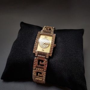 Gianni Versace Watch Quartz Gold Plated Medusa